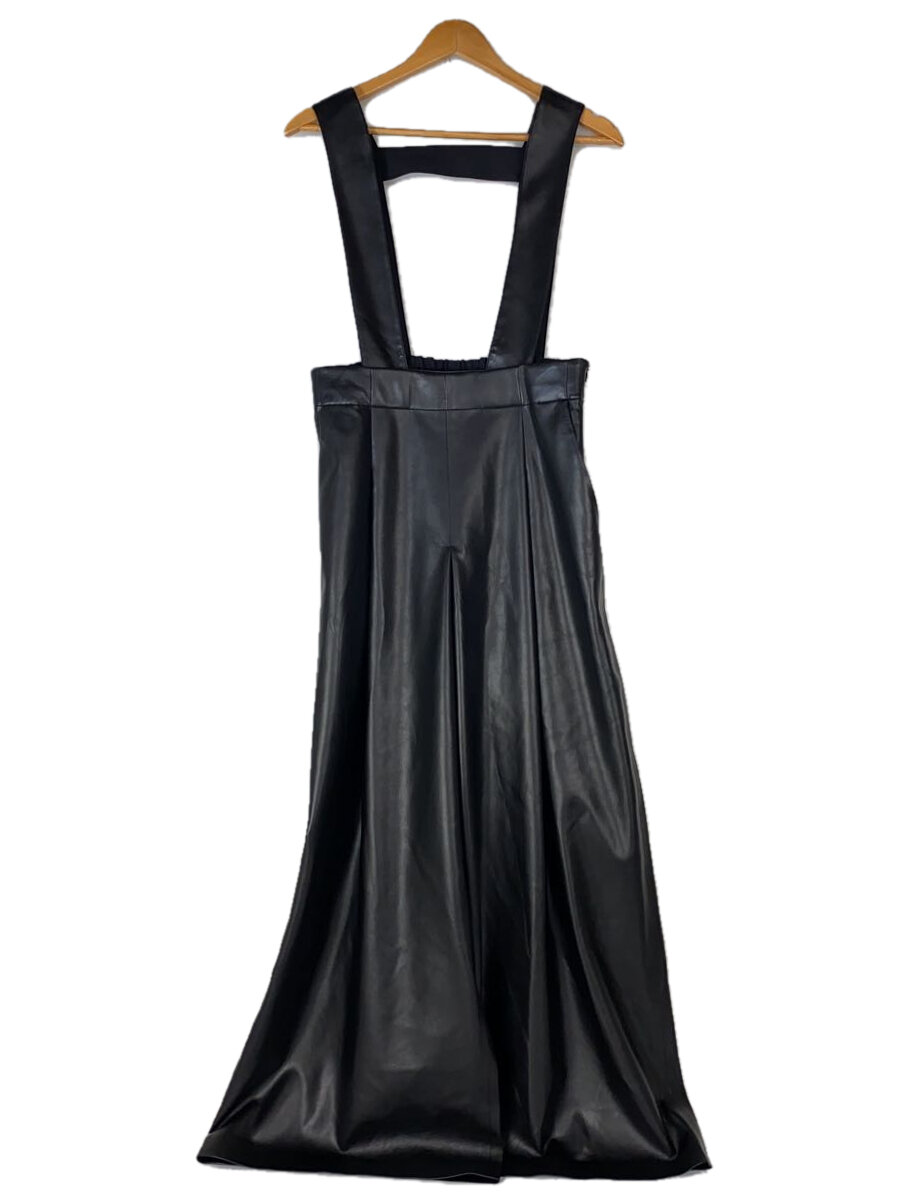 【中古】ADORE◆ストラップオーバーオールフェイクレザー/オールインワン/38/ブラック/無地/531-4230930【レディースウェア】