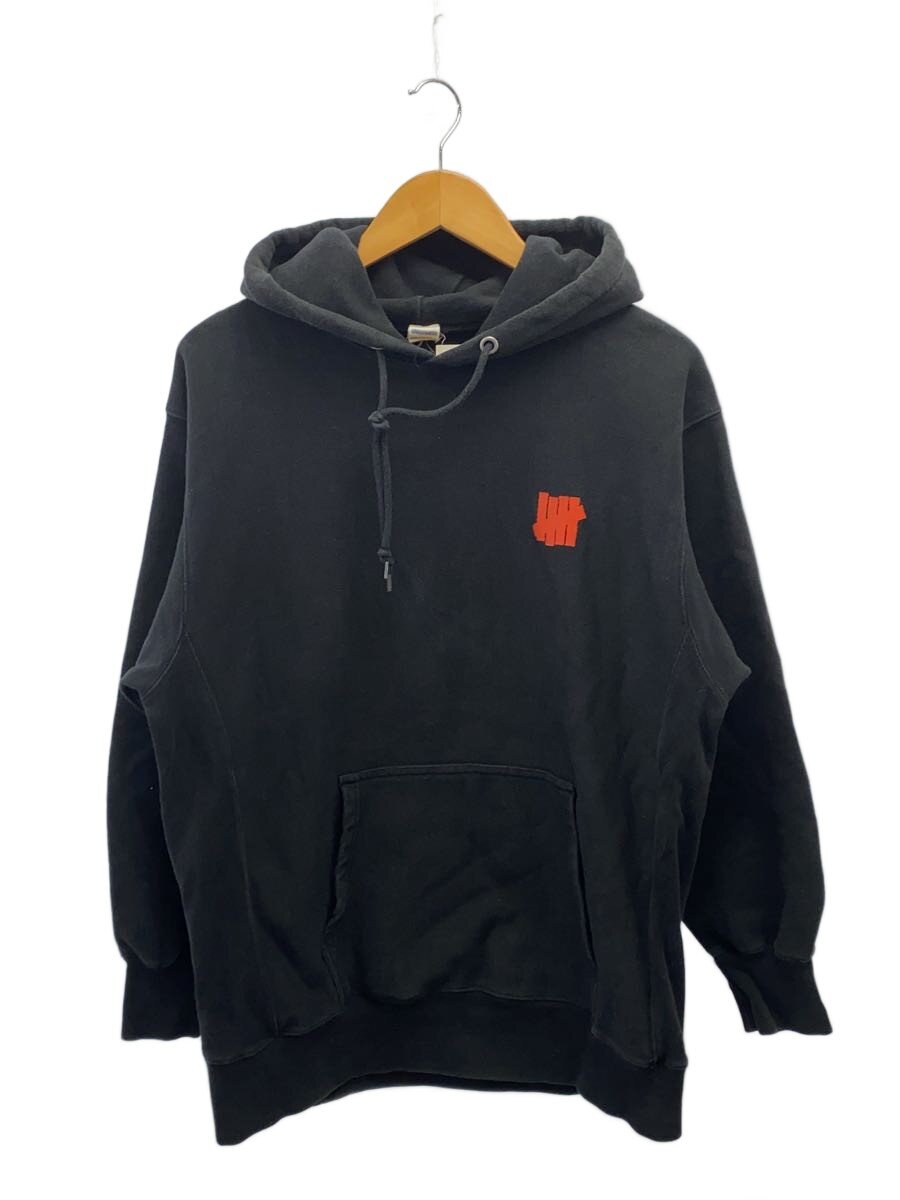 UNDEFEATED◆パーカー/L/コットン/BLK/総柄/ UNDEFEATED× VERDY//