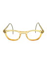 【中古】AMERICAN OPTICAL◆50s/繩手/メガネ/ウェリントン/プラスチック/YLW/メンズ//【服飾雑貨他】