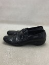 【中古】PRADA◆ローファー/25.5cm/BLK/レザー/4D1092【シューズ】