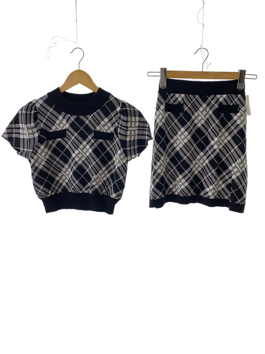 【中古】An MILLE◆セットアップ/FREE/--/BLK/チェック/ANG-055//【レディースウェア】
