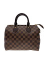 【中古】LOUIS VUITTON◆2)スピーディ25_ダミエ・エベヌ_BRW/PVC/BRW【バッグ】