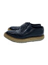 【中古】PRADA◆ウィングチップシューズ/UK7.5/ブラック/レザー【シューズ】