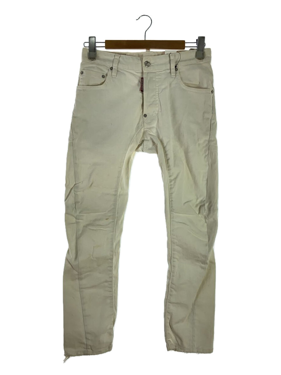 【中古】DSQUARED2◆スキニーパンツ/42/コットン/WHT/S74LA0810 S39781【メンズウェア】