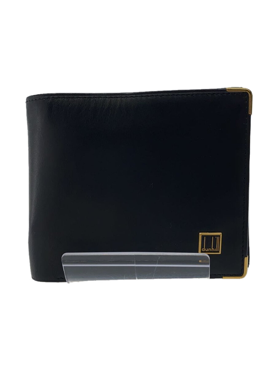 【中古】dunhill◆ロゴプレート/2つ折り財布/--/BLK/メンズ【服飾雑貨他】