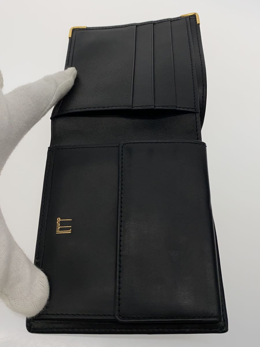 【中古】dunhill◆ロゴプレート/2つ折り財布/--/BLK/メンズ【服飾雑貨他】