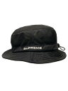 【中古】Supreme◆ハット/--/ポリエステル/BLK/メンズ【服飾雑貨他】