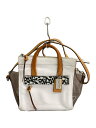 【中古】COACH◆ハンドバッグ_ブリーカー/レザー/WHT【バッグ】