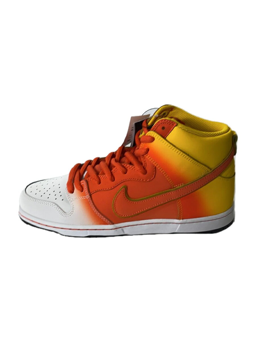 【中古】NIKE◆SB DUNK HIGH PRO_スケートボーディング ダンク ハイ プロ/28cm/オレンジ【シューズ】