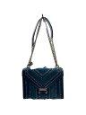 【中古】MICHAEL KORS◆ショルダーバッグ/レザー/BLU【バッグ】(4)