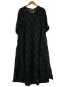 【中古】MOUSSY◆半袖ワンピース/FREE/レーヨン/BLK/チェック/01BAS30-6360【レディースウェア】
