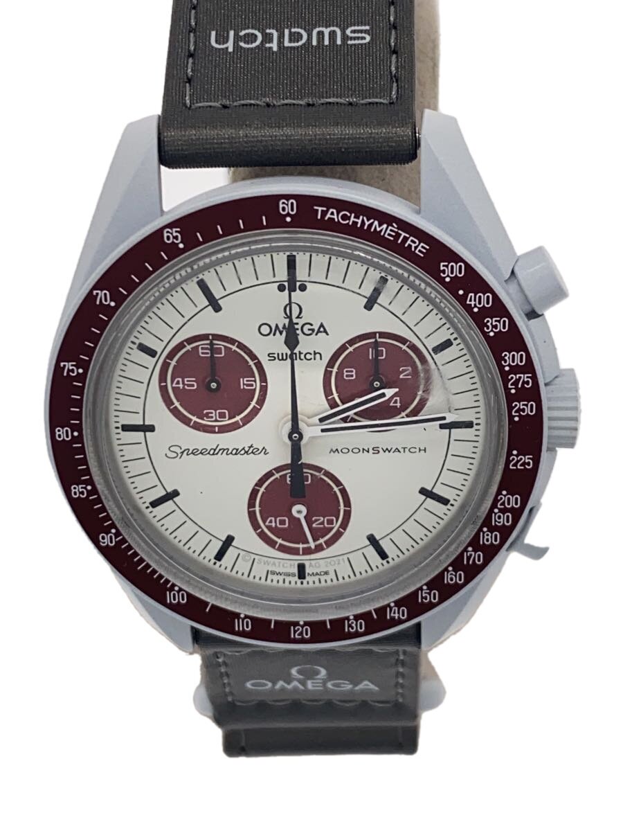 OMEGA◆OMEGA×SWATCH_ムーンスウォッチ_ミッショントゥザプルート_QZ_CE/ナイロン_42mm/アナログ/
