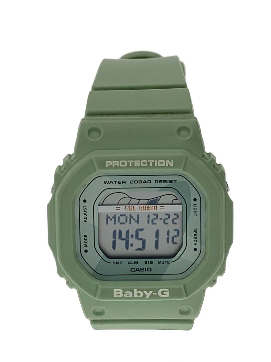 【中古】CASIO◆クォーツ腕時計・Baby-G/デジタル/GRN【服飾雑貨他】