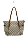 【中古】LOUIS VUITTON◆トータリーMM_ダミエ・アズール_WHT/PVC/WHT/総柄【バッグ】