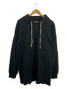 【中古】Rick Owens◆19SS/HOODIE BLUJAY/パーカー/M/コットン/BLK/RU19S2285-BA【メンズウェア】(4)