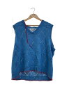 【中古】DAIRIKU◆ニットベスト(薄手)/FREE/コットン/BLU/21SS K-7【メンズウェア】