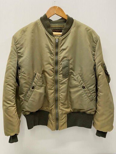 【中古】Buzz Rickson’s◆B-15D/サンフェード/フライトジャケット/ナイロン/KHK/無地/B-15D【メンズウェア】 【中古】Buzz Rickson’s◆B-15D/サンフェード/フライトジャケット/ナイロン/KHK/無地/B-15D【メンズウェア】