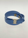 【中古】Salvatore Ferragamo◆ブレスレット/レザー/BLU/レディース【服飾雑貨他】