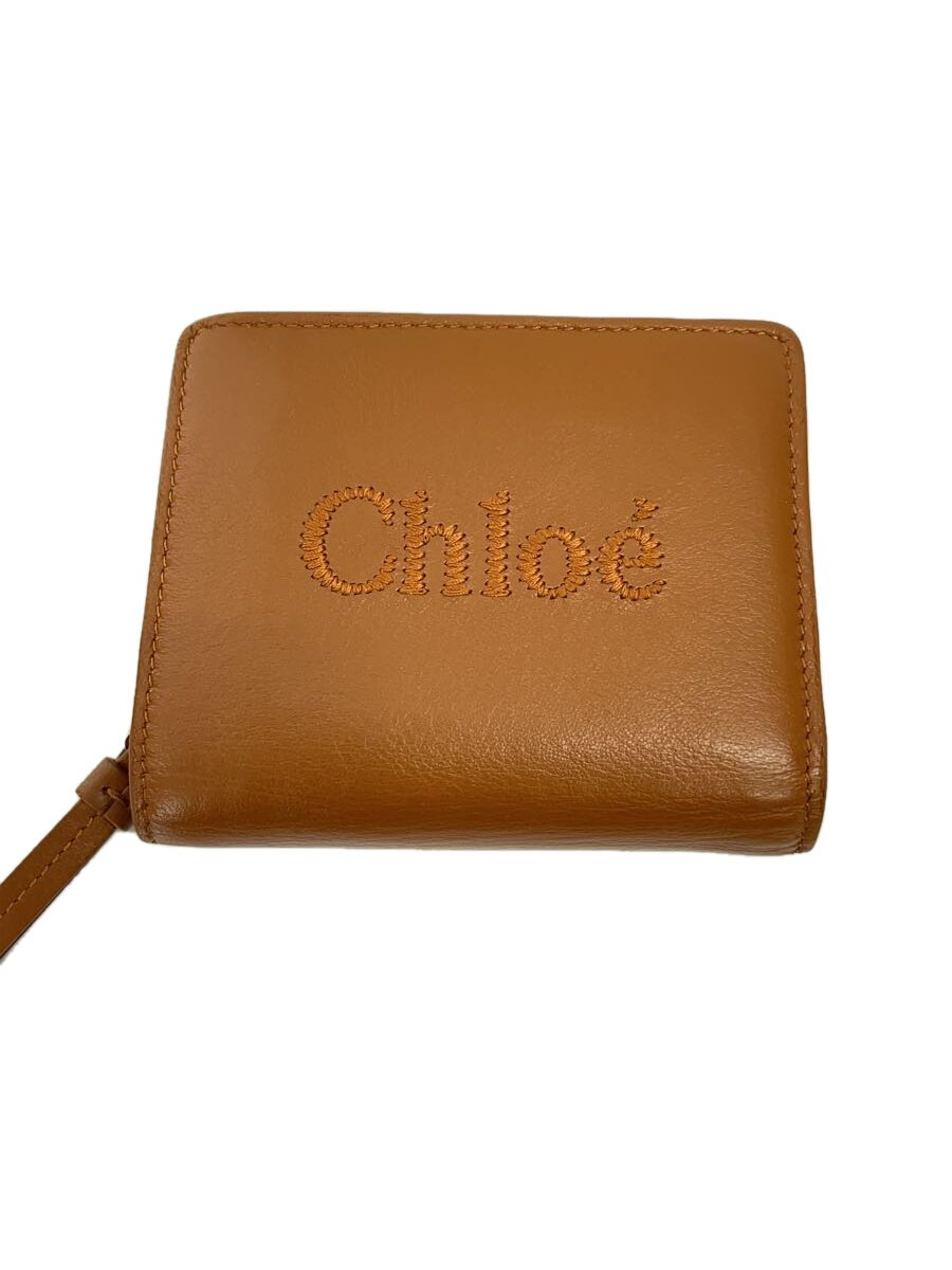 【中古】Chloe◆2つ折り財布/レザー/BRW/レディース【服飾雑貨他】