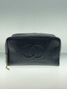 【中古】CHANEL◆バッグ/レザー/BLK/無地//【バッグ】