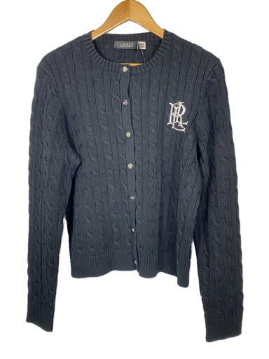 【中古】LAUREN RALPH LAUREN◆カーディガン(厚手)/XL/コットン/BLK/無地/LRL SPSU24【レディースウェア】 【中古】LAUREN RALPH LAUREN◆カーディガン(厚手)/XL/コットン/BLK/無地/LRL SPSU24【レディースウェア】