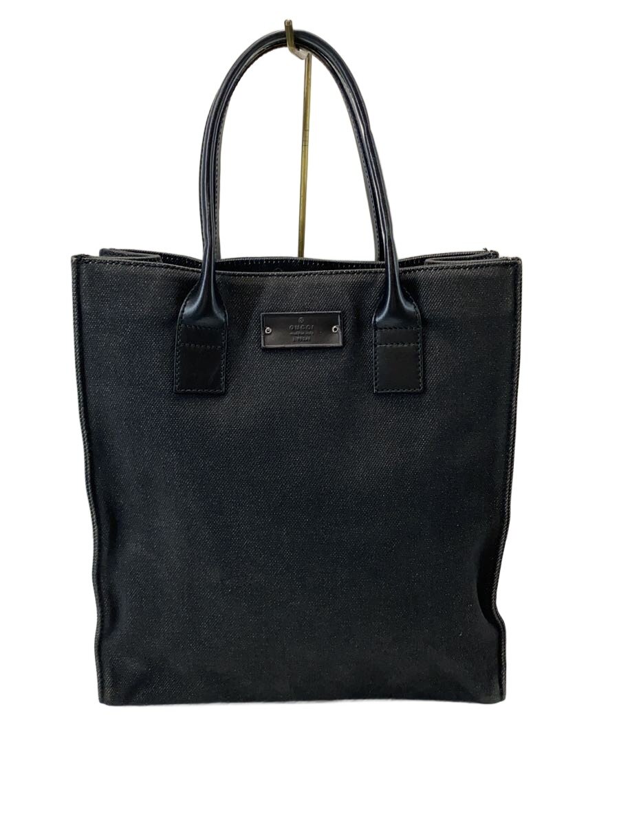 GUCCI - 【中古】GUCCI◆トートバッグ/デニム/BLK【バッグ】