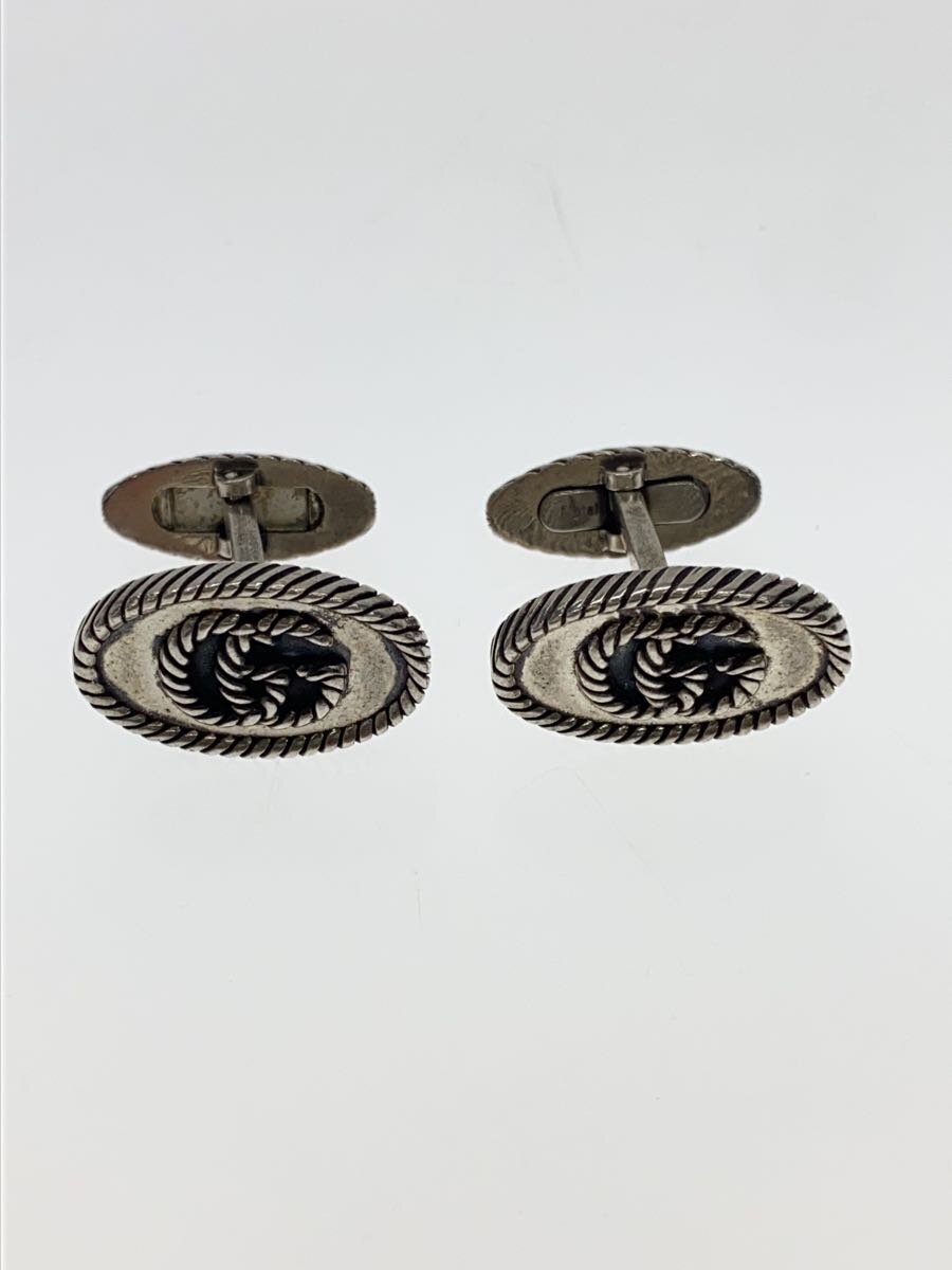 【中古】GUCCI◆アクセサリー/SV925/SLV/カフス/ダブルG【服飾雑貨他】
