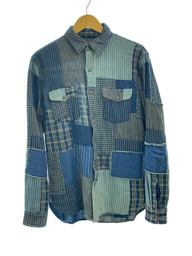 【中古】RRL◆RRL LIMITEDEDITION INDIGO PACHIWORK SHIRTS長袖シャツ/S/コットン/ID【メンズウェア】 【中古】RRL◆RRL LIMITEDEDITION INDIGO PACHIWORK SHIRTS長袖シャツ/S/コットン/ID【メンズウェア】