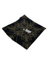 【中古】sulvam◆スカーフ/ウール/BLK/総柄/メンズ【服飾雑貨他】