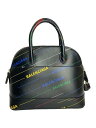 【中古】BALENCIAGA◆ハンドバッグ/レザー/BLK/総柄/50645・1072・X・003123【バッグ】