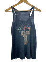【中古】STUSSY◆OLD STUSSY/USA製/ワールドツアーロゴ/タンクトップ/XS/コットン/グレー【メンズウェア】