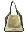 【中古】MARC JACOBS◆トートバッグ/レザー/BEG/無地//【バッグ】