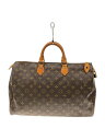 【中古】LOUIS VUITTON◆1)スピーディ40_モノグラム・キャンバス_BRW/PVC/BRW【バッグ】