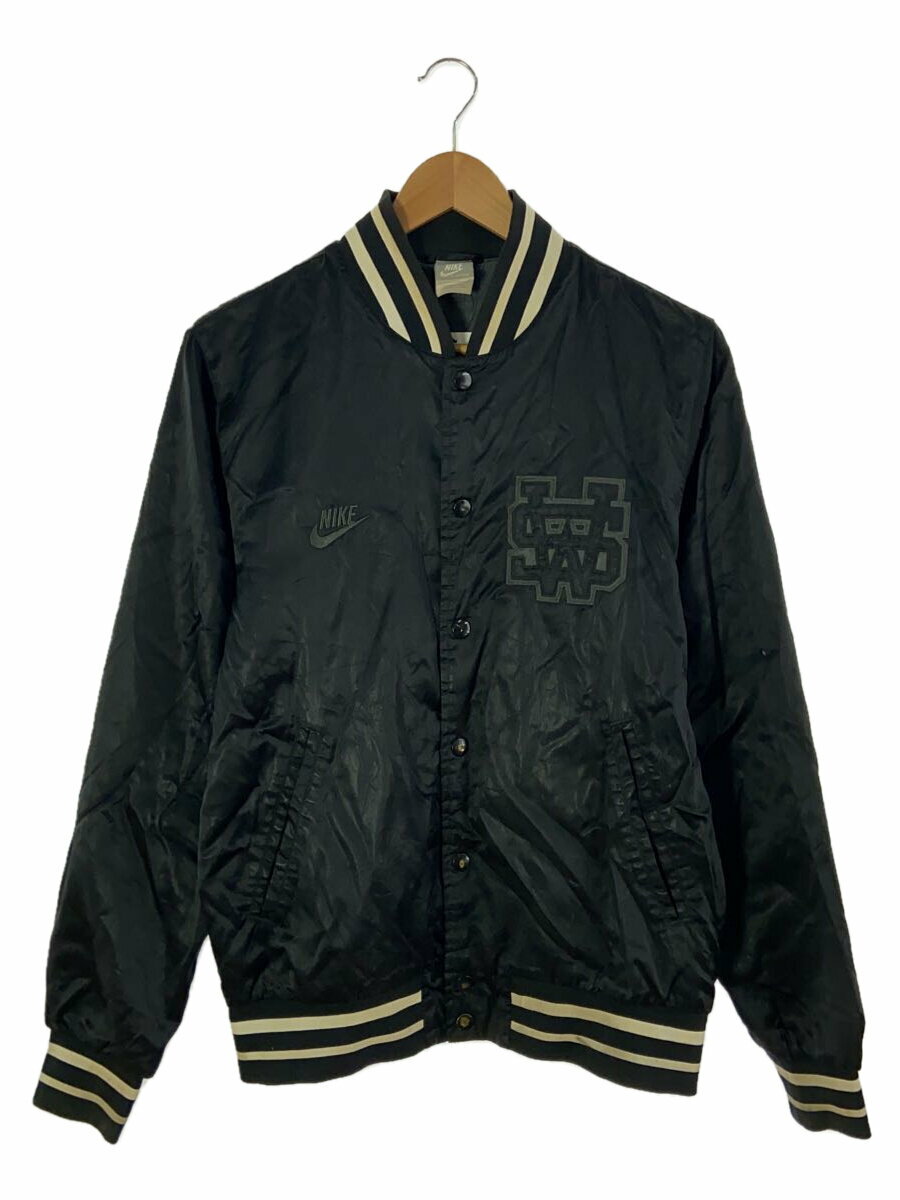 【中古】NIKE◆スタジャン/S/ナイロン/BLK/382226-010//【メンズウェア】
