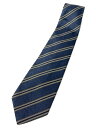 【中古】YVES SAINT LAURENT◆ネクタイ/シルク/BLU/ストライプ/メンズ【服飾雑貨他】