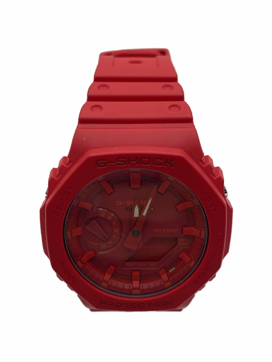 【中古】CASIO◆クォーツ腕時計・G-SHOCK/デジアナ/RED/RED【服飾雑貨他】