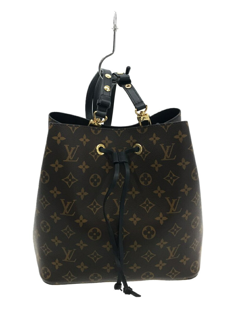 【中古】LOUIS VUITTON◆ネオ・ノエ_モノグラム_BLK/PVC/BLK/総柄【バッグ】