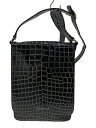 【中古】ANNE KLEIN◆ショルダーバッグ/レザー/ブラック【バッグ】