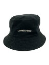 【中古】LONELY論理◆バケットハット/コットン/BLK/メンズ【服飾雑貨他】