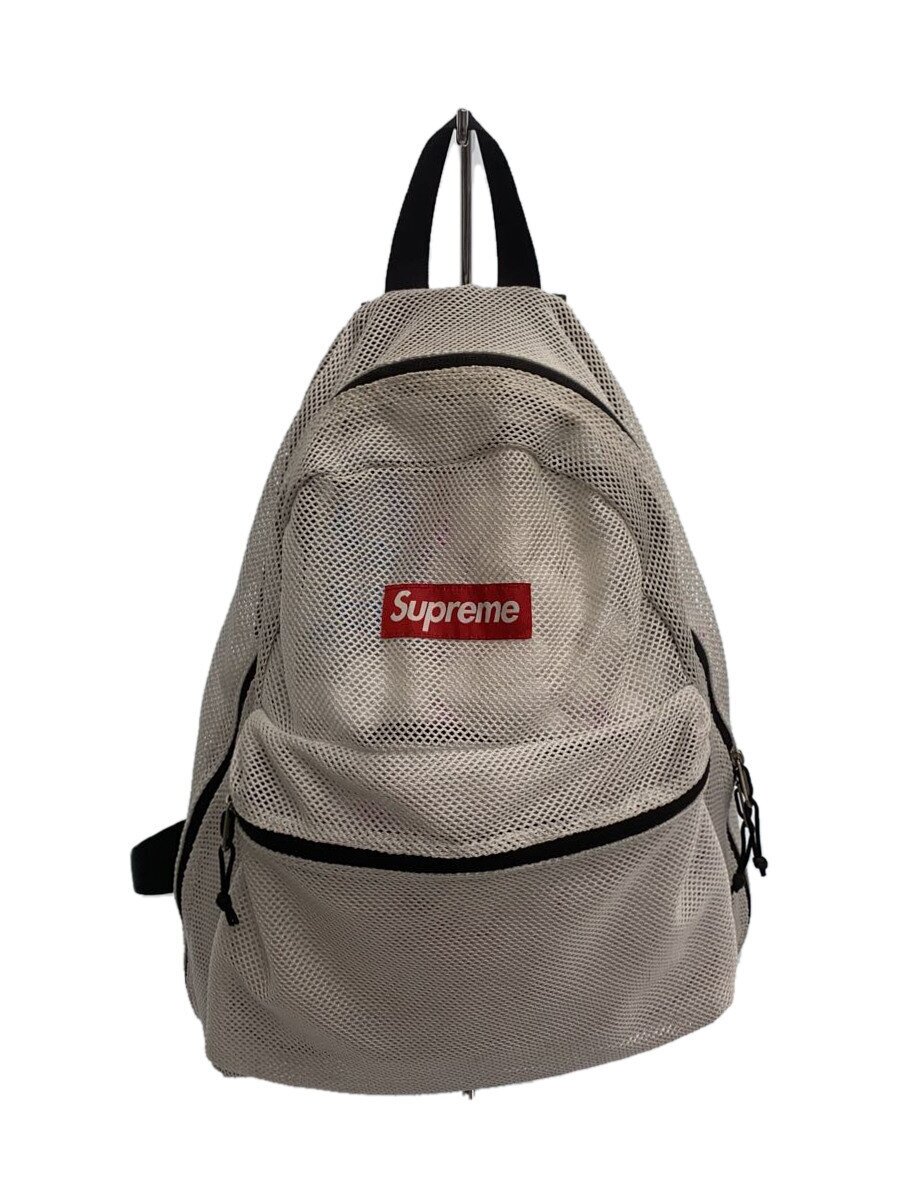 SUPREME - 【中古】Supreme◆Mesh Backpack/リュック/--/WHT【バッグ】