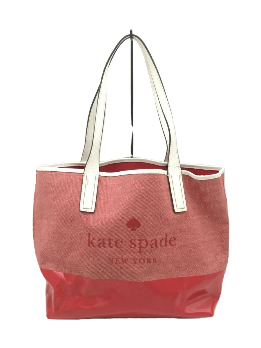 【中古】kate spade new york◆ケイトスペードニューヨーク/トートバッグ/レッド/無地/WKRU5820【バッグ】