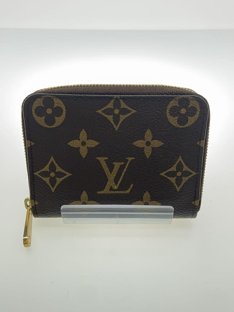 【中古】LOUIS VUITTON◆ジッピー・コインパース_モノグラム・キャンバス_BRW/PVC/BRW/レディース【服飾雑貨他】