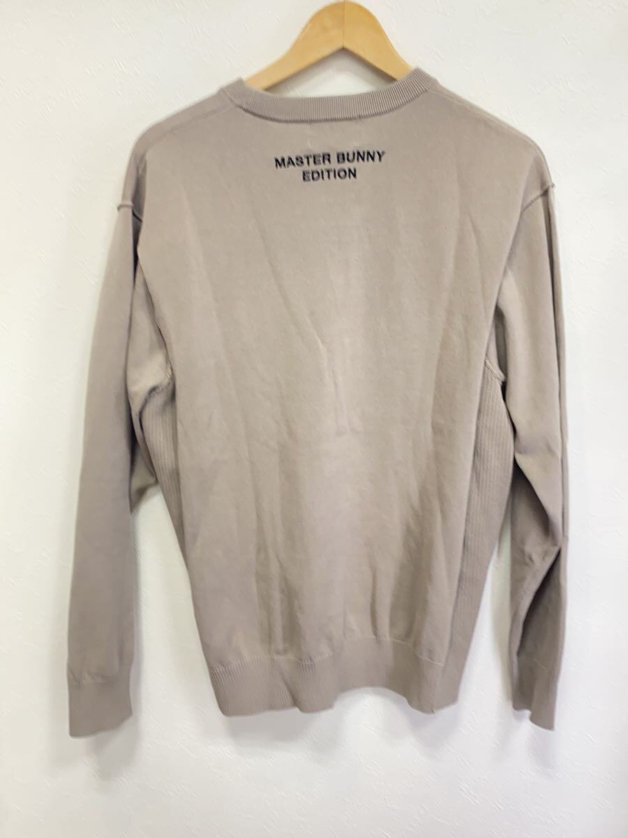 【中古】MASTER BUNNY EDITION◆クルーネックニットプルオーバー/スウェット/4/コットン/ベージュ/無地/758-4170205【メンズウェア】