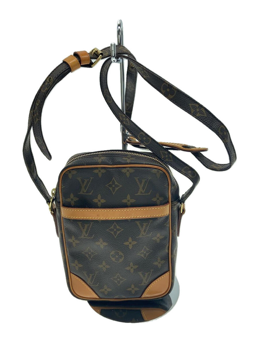 【中古】LOUIS VUITTON◆ダヌーブMM_モノグラム・キャンバス_BRW/PVC/BRW【バッグ】