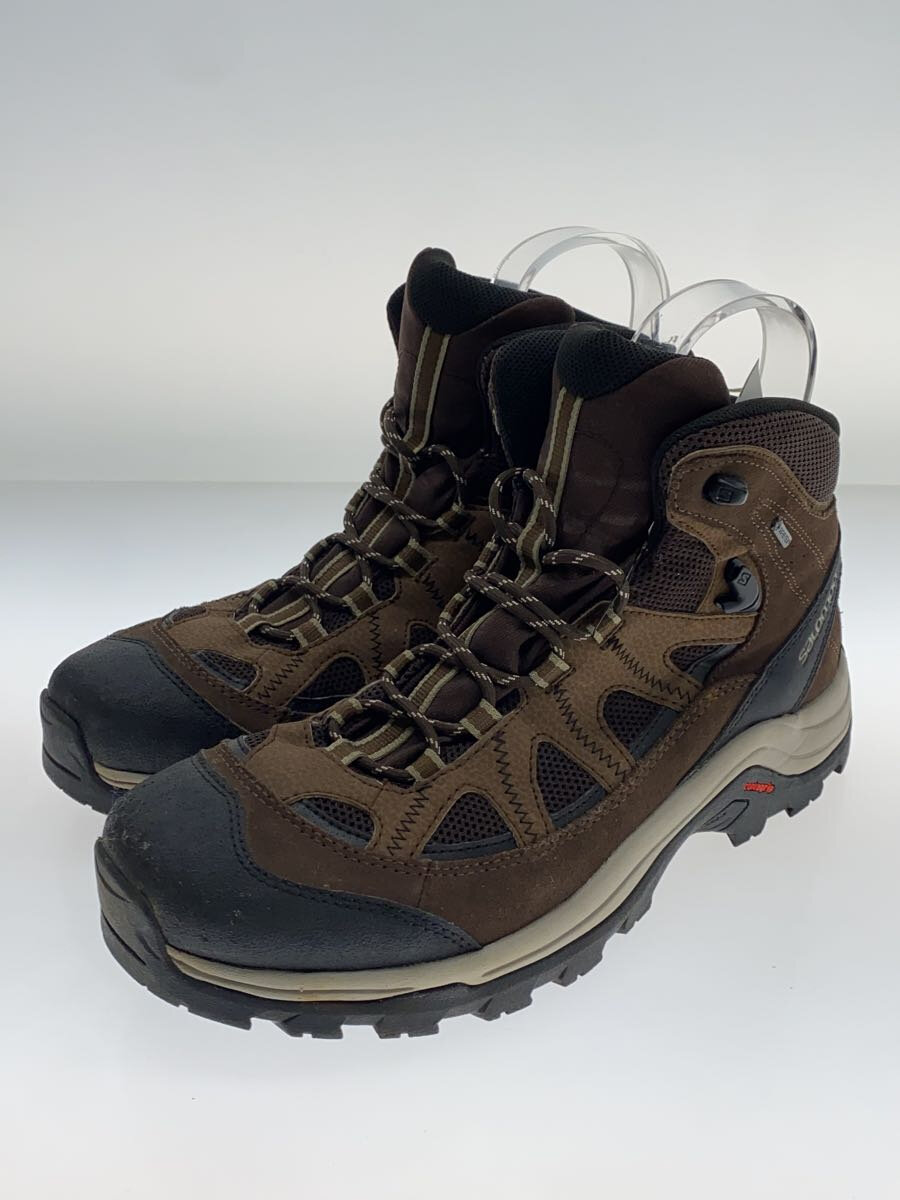 【中古】salomon◆ハイカットスニーカー/27.5cm/ブラウン/145464【シューズ】
