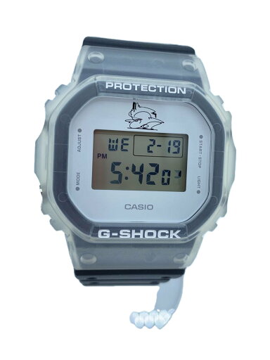 【中古】CASIO◆クォーツ腕時計/デジタル/ラバー/WHT/BLK/DWE-5610TM-SKELETON【服飾雑貨他】 【中古】CASIO◆クォーツ腕時計/デジタル/ラバー/WHT/BLK/DWE-5610TM-SKELETON【服飾雑貨他】
