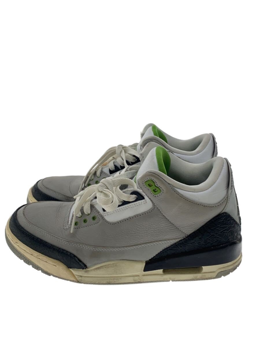 NIKE◆AIR JORDAN 3 RETRO/エアジョーダンレトロ/グレー/136064-006/27.5cm/GRY