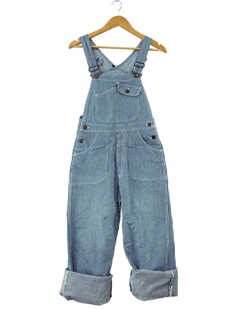 【中古】BIG JOHN◆オーバーオール/--/--/BLU/ストライプ/EL JOHN//【メンズウェア】