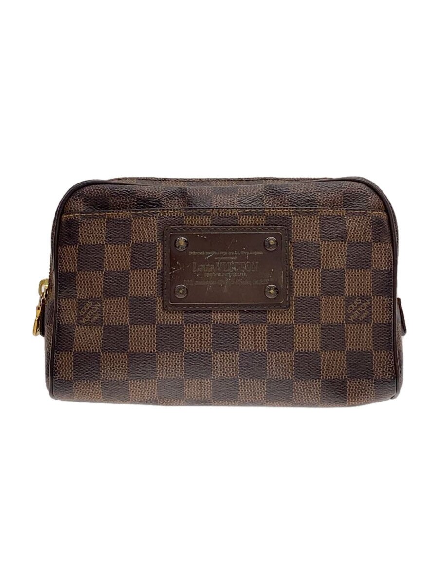 【中古】LOUIS VUITTON◆バムバッグ・ブルックリン_ダミエ・エベヌ_BRW/PVC/BRW【バッグ】