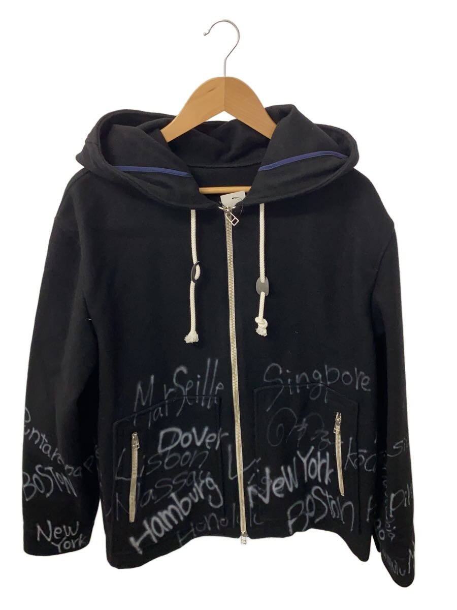 【中古】MID WEST◆コート/--/ウール/ブラック/1231-306【メンズウェア】